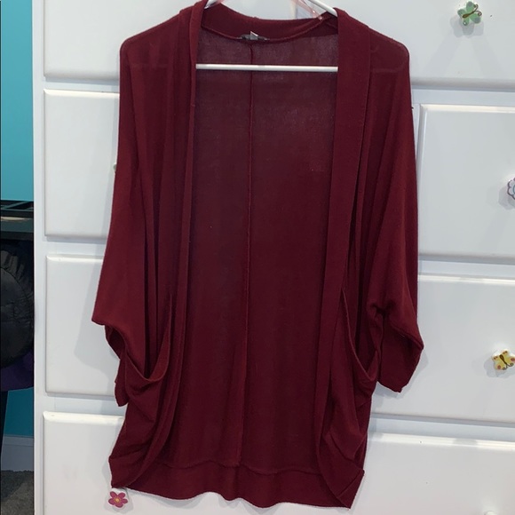 Charlotte Russe Sweaters - Wine red Cardigan